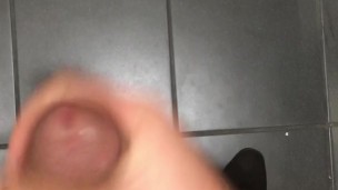 Public toilet precum jerk off