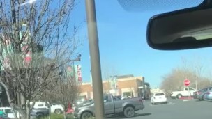 Masturbating in parking lot of mall. Hung white cock precum