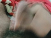Masturbating My Cock coz She Wanted to finger Herself in Morning