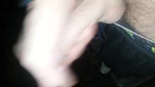 Quickie masturbating outside high. Squirt cum outside at night.
