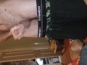 Hard dick g-spot orgasm. Fucking myself good with pants down. I'm .