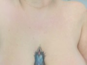 POV of her riding and moaning! Big bouncy tits and tattoos!