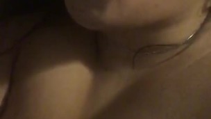 Trying out her new vibrator