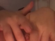 Amateur playing with wet gushy pussy