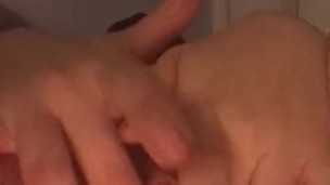Amateur playing with wet gushy pussy