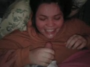 She wasn't expecting this much Cum lol. Huge Amateur Facial! 5/16