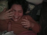 She wasn't expecting this much Cum lol. Huge Amateur Facial! 7/16