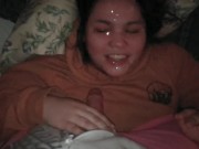 She wasn't expecting this much Cum lol. Huge Amateur Facial! 9/16