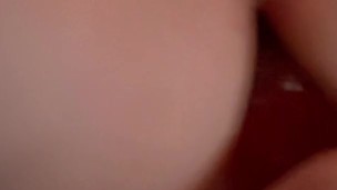 Shemale sissy redhead's first anal toying on camera