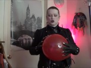 Vampire Babe Popping Balloons