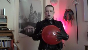 Vampire Babe Popping Balloons