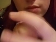 Gamer slut loses bet; has to give head 12/16