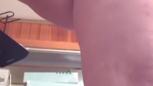 Pissing on cock dildo