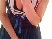 Cute sailor girl pisses diaper 7/16