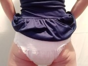 Cute sailor girl pisses diaper 9/16