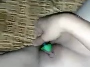 Horny milf has a vibrator during lonely vacation