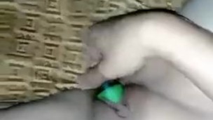 Horny milf has a vibrator during lonely vacation