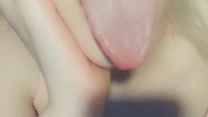 cutie with long tongue