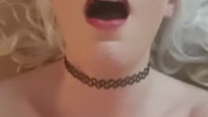 Watch sexy blonde as she cums during masturbation