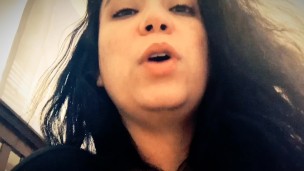 Giantess eats you for a snack.