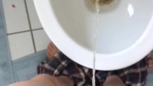 Big teen dick pissing