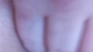 Anal beads pushed in and pulled out