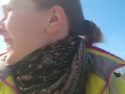 Magretta Dering voyeur morning: flashing boobs in the street