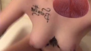 Shower dildo fun