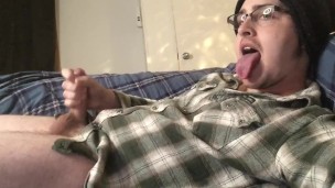 Straight Guy Jerks & Self Facials for Camgirl