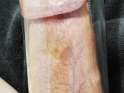 cock pumping close up