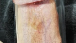 cock pumping close up