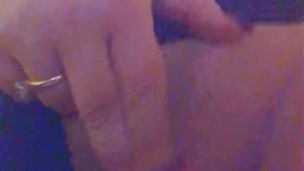 Hot Horny Blonde in lingerie masturbating fingering herself