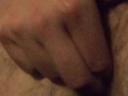 Deep fingering my tight hairy arsehole as I lay down on my bed at home