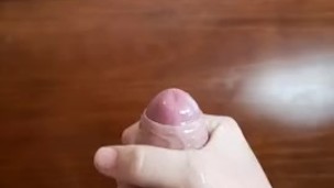 Fat boy with a thick cock squirting cum