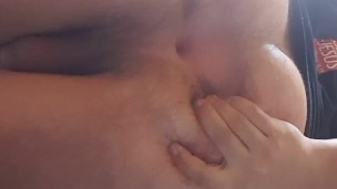 Playing with my fat ass