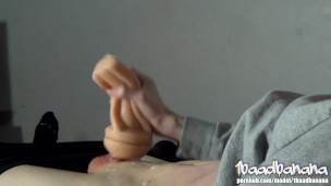 Big Lubed Cock Cums Twice - Huge Ruined Cumshot and Messy Fleshlight Orgasm