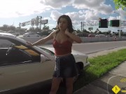 Roadside - Big booty girl stranded and fucked roadside