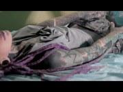Heavily tattooed dreadgirl with splitted tongue - Teasing for pleasing 14/16