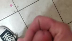 Jacking off in the kitchen