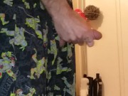 catches me in my pajamas shaking it more than twice. Pee then stroke