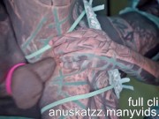 Skinny heavily tattooed dreadhead teen with splitted tongue get anal fucked 9/16