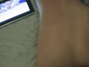 Couple watching pornhub. He cums too fast. Ruined orgasm. HotAleyra Tribute 10/16