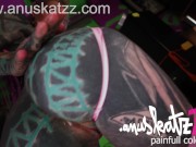 sexy skinny dreadlocks tattooed teen splitted tongue anal pussy fuck sex bj 2/16