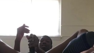 STROKING AND FINGERING MYSELF W/ CUMSHOT!!!