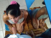 SEXY GIRL WITH PIJAMA TAKES FACIAL IN POV - LOT OF CUM 5/16