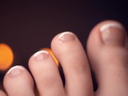 Just Painting My Toe-Nails; French Tip.
