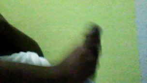 Black Guy Jerks Off On A Squeaky Chair
