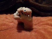 Rubbing cum on my toes and soles - cum on feet