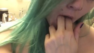 Sucking my fingers sexually