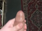 Jerking my thick cock with some moans